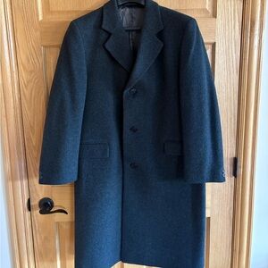 Men's Classic Charcoal Gray Overcoat